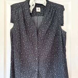 CAbi Black Starry Blouse